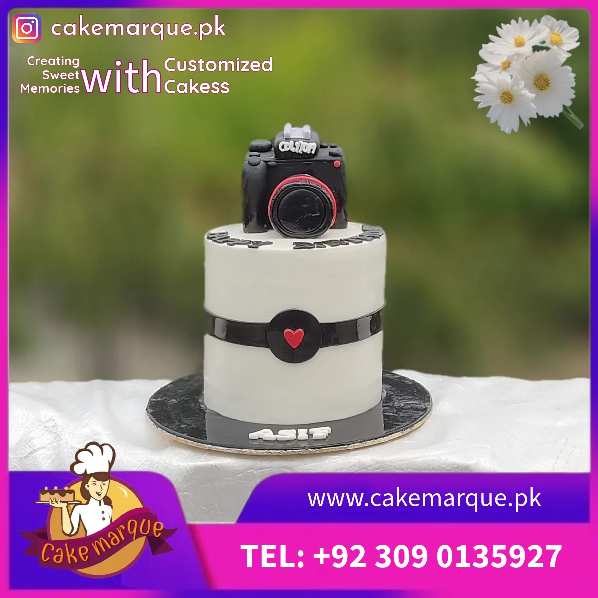 Handcrafted cake decoration by Cake Marque Lahore bakers
